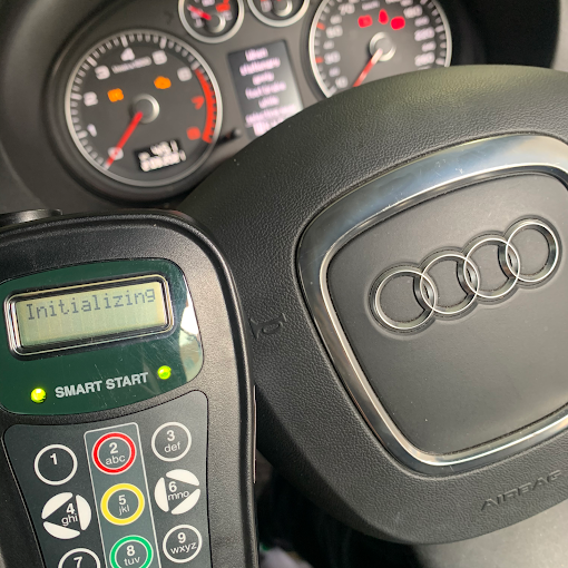 Alcohol interlock fitted in an Audi