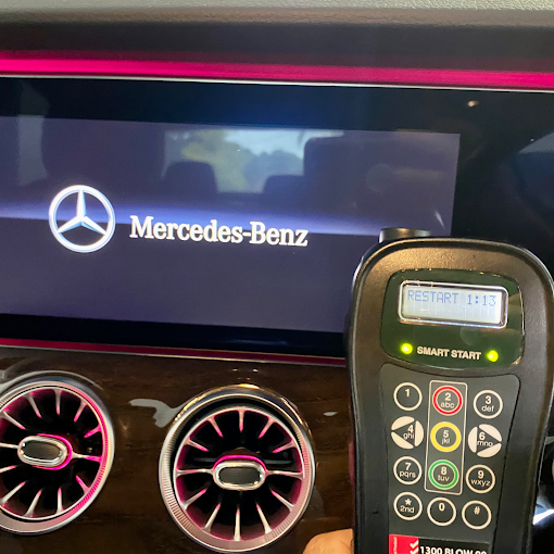 Alcohol interlock fitted in a Mercedes-Benz